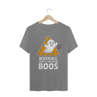 Nome do produtoAviso: Pode Conter Boos - Fantasma Brincalhão - Camiseta Plus Size