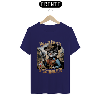 Nome do produtoGato Cowboy Superestimulado - Camiseta Unissex