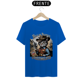 Nome do produtoGato Cowboy Superestimulado - Camiseta Unissex