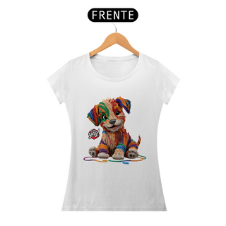 Nome do produtoCachorrinho de Fios - Camiseta Feminina