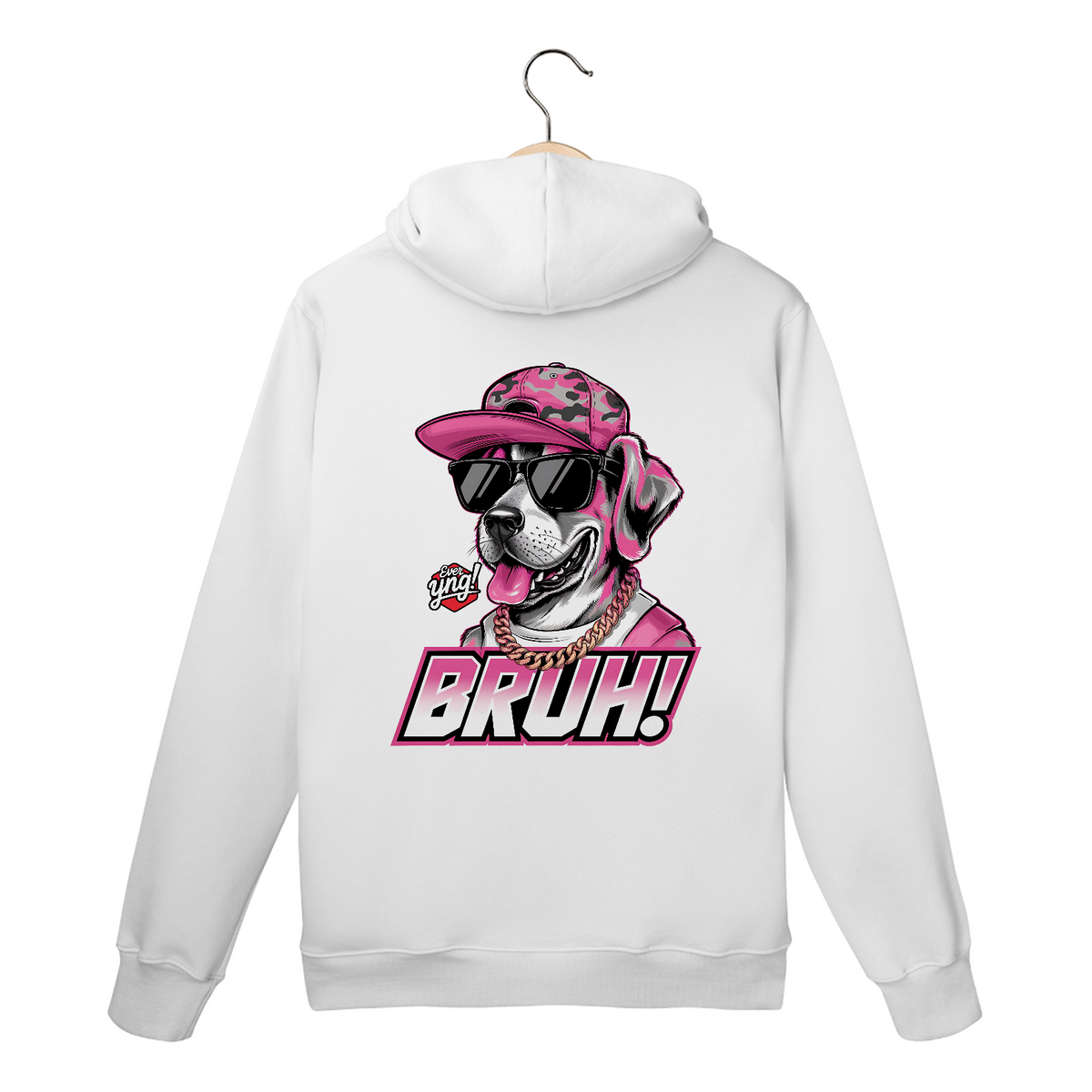 Nome do produto: Bruh! Cachorro Estiloso - Moletom Canguru Costas