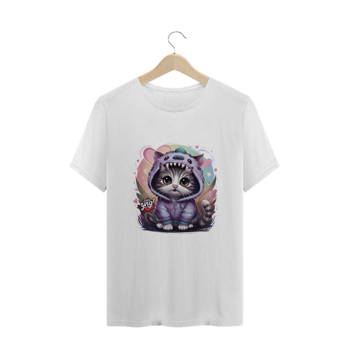 Nome do produto: Curiosidade Felina - Camiseta Plus Size