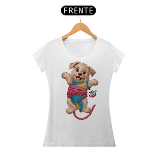 Nome do produtoCachorrinho brincalhão - Camiseta Feminina