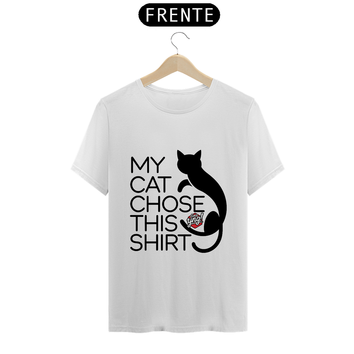 Nome do produto: Meu Gato Escolheu - Camiseta Unissex