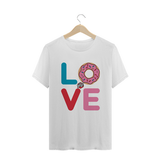 Nome do produtoAmor e Donuts - Camiseta Plus Size