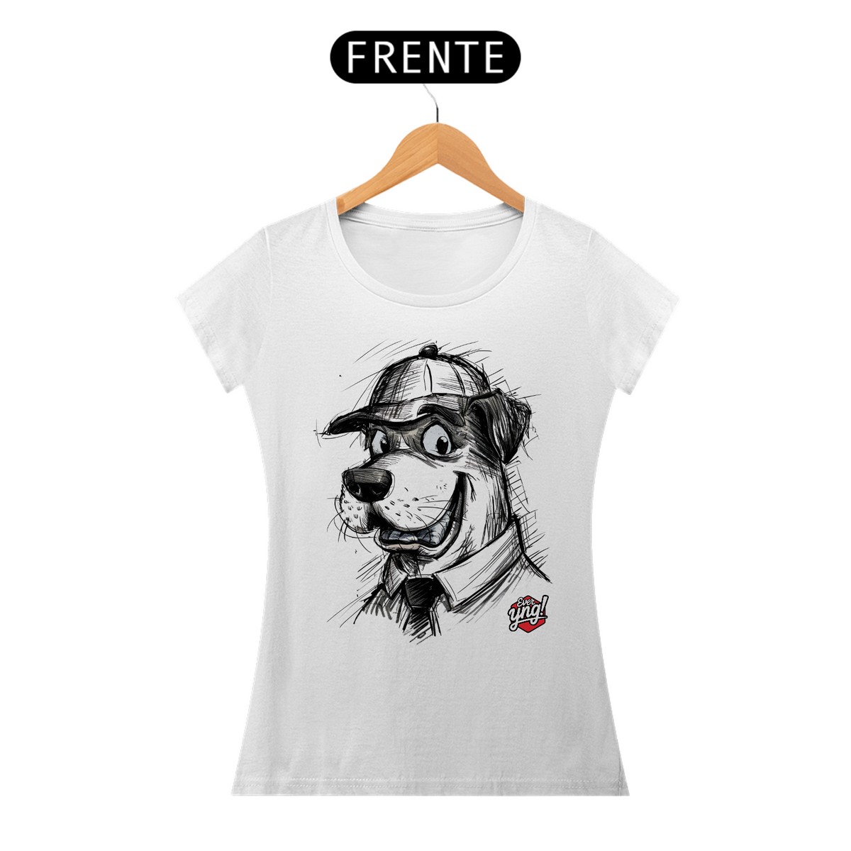 Nome do produto: Cão com Estilo - Camiseta Feminina