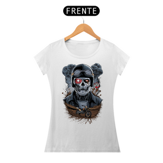 Nome do produtoCrânio de Batalha - Camiseta Feminina