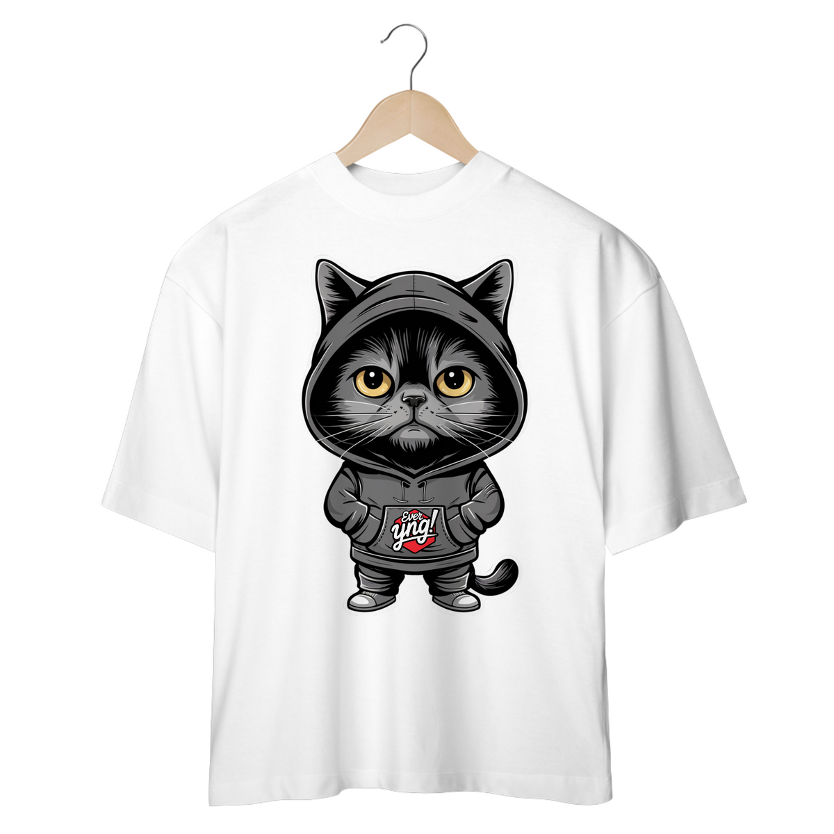 Nome do produto: O Gato Enigmático - Camiseta Plus Size