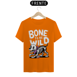 Nome do produtoBone To Be Wild – Cão Esqueleto Divertido - Camiseta Unissex