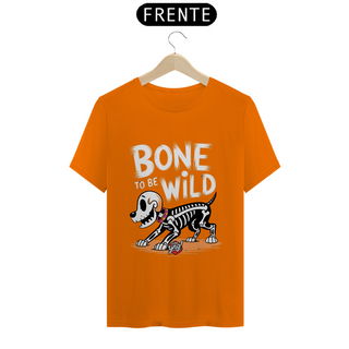 Nome do produtoBone to Be Wild 2 - Cão Esquelético Estilizado - Camiseta Unissex