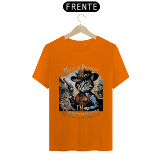 Nome do produtoGato Cowboy Superestimulado - Camiseta Unissex