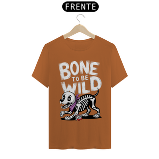 Nome do produtoBone To Be Wild – Cão Esqueleto Divertido - Camiseta Unissex