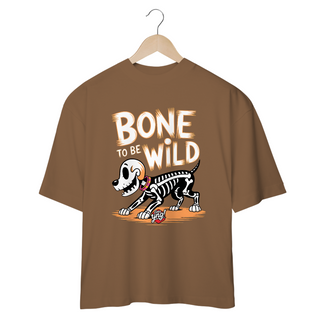 Nome do produtoBone to Be Wild 2 - Cão Esquelético Estilizado - Camiseta Plus Size