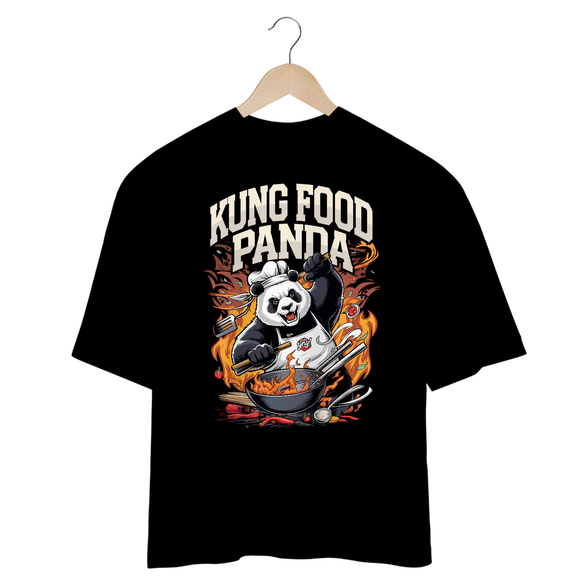 Nome do produto: Kung Food Panda - Sátira Divertida e Descolada - Camiseta Plus Size