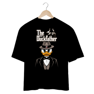 Nome do produtoThe Duckfather – Poder e Estilo em Uma Só Estampa - Camiseta Plus Size