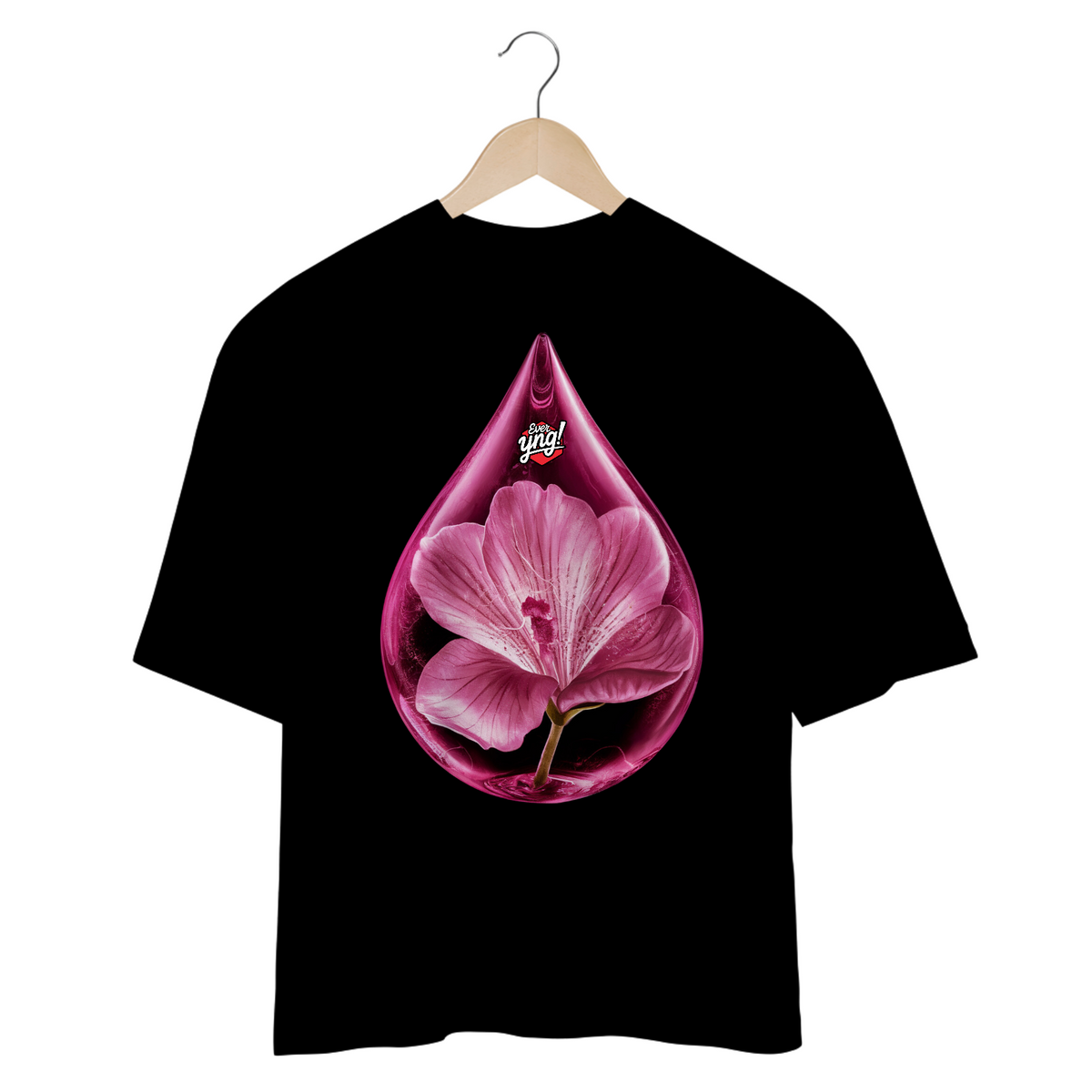 Nome do produto: Flor Suspensa - Camiseta Plus Size