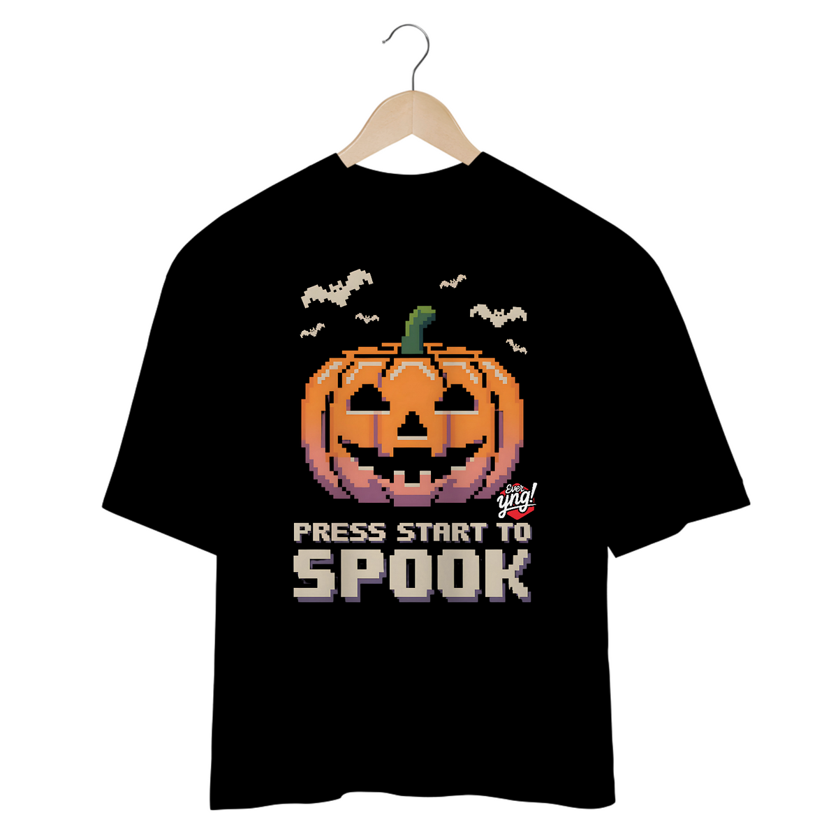 Nome do produto: Press Start to Spook - Camiseta Plus Size