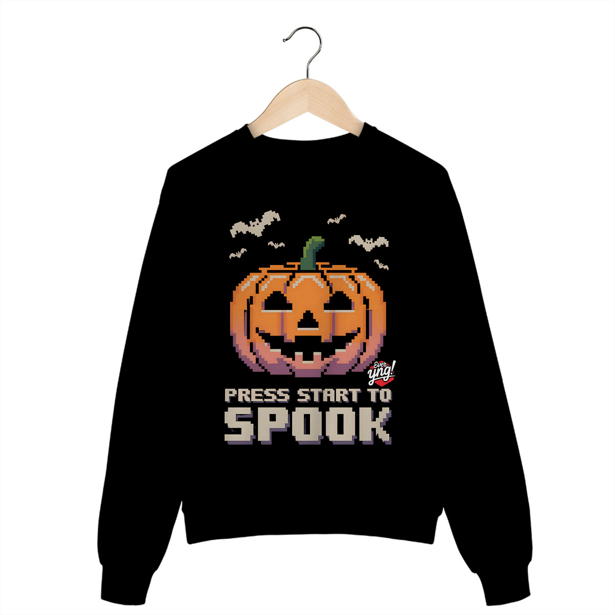 Nome do produto: Press Start to Spook - Moletom Fechado