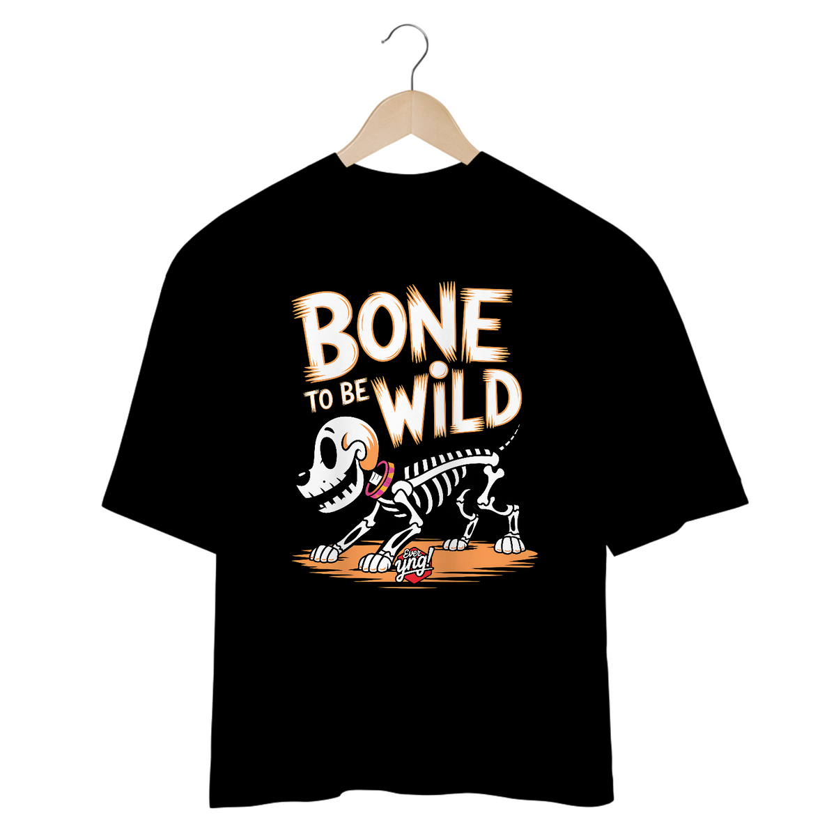 Nome do produto: Bone to Be Wild 2 - Cão Esquelético Estilizado - Camiseta Plus Size