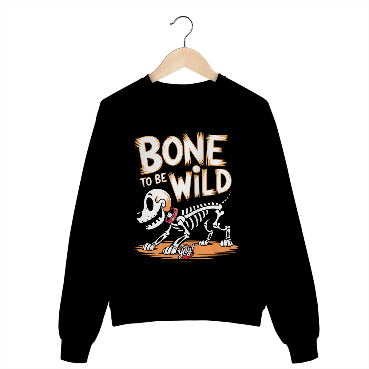 Nome do produto: Bone to Be Wild 2 - Cão Esquelético Estilizado - Moletom Fechado