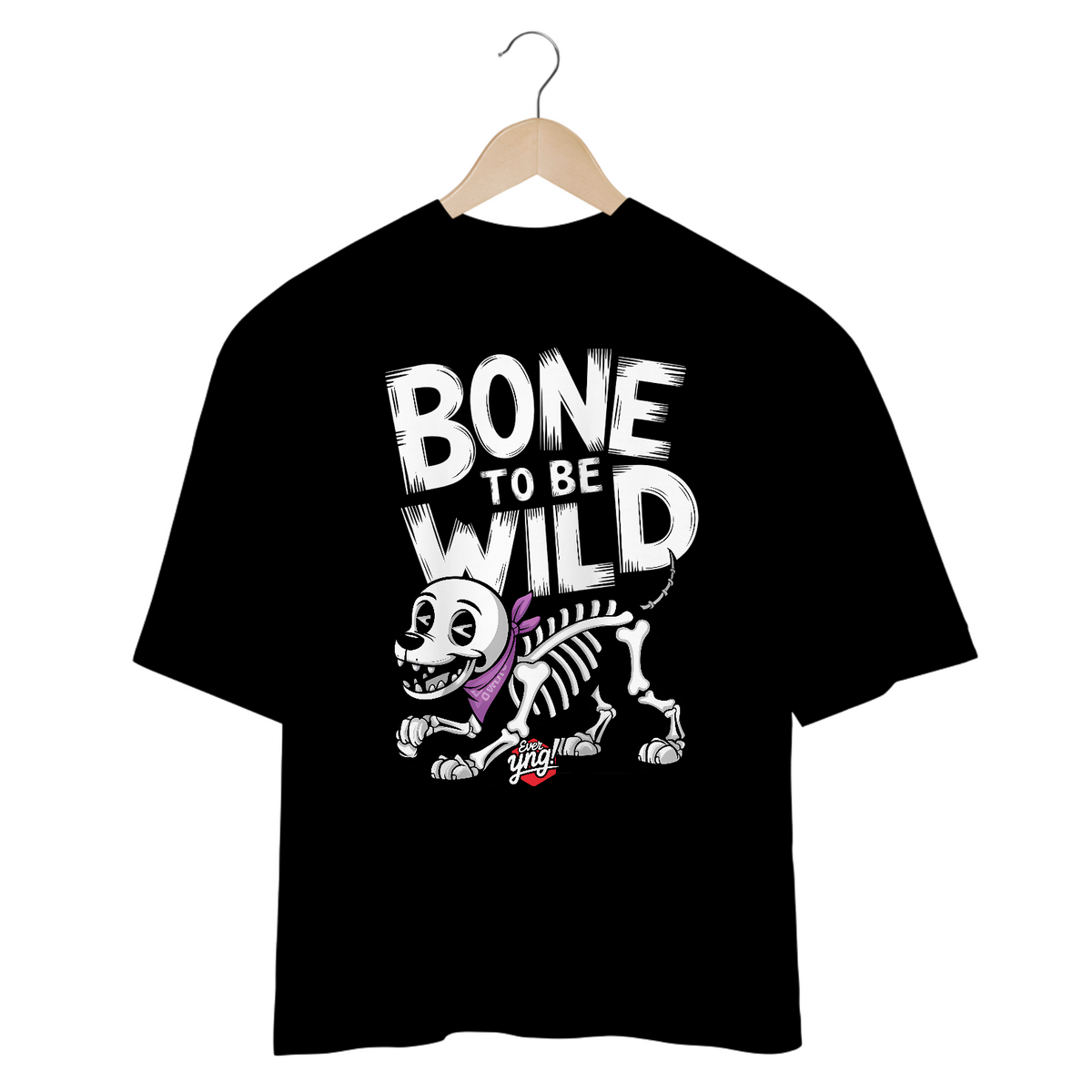 Nome do produto: Bone To Be Wild – Cão Esqueleto Divertido - Camiseta Plus Size