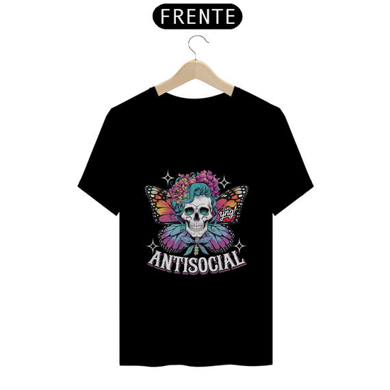 Antissocial floral - Camiseta Unissex