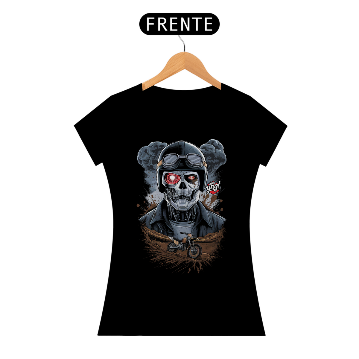 Nome do produto: Crânio de Batalha - Camiseta Feminina