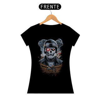 Nome do produtoCrânio de Batalha - Camiseta Feminina