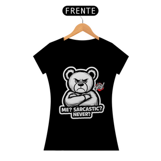 Nome do produtoSarcástico? Nunca! Camiseta Feminina