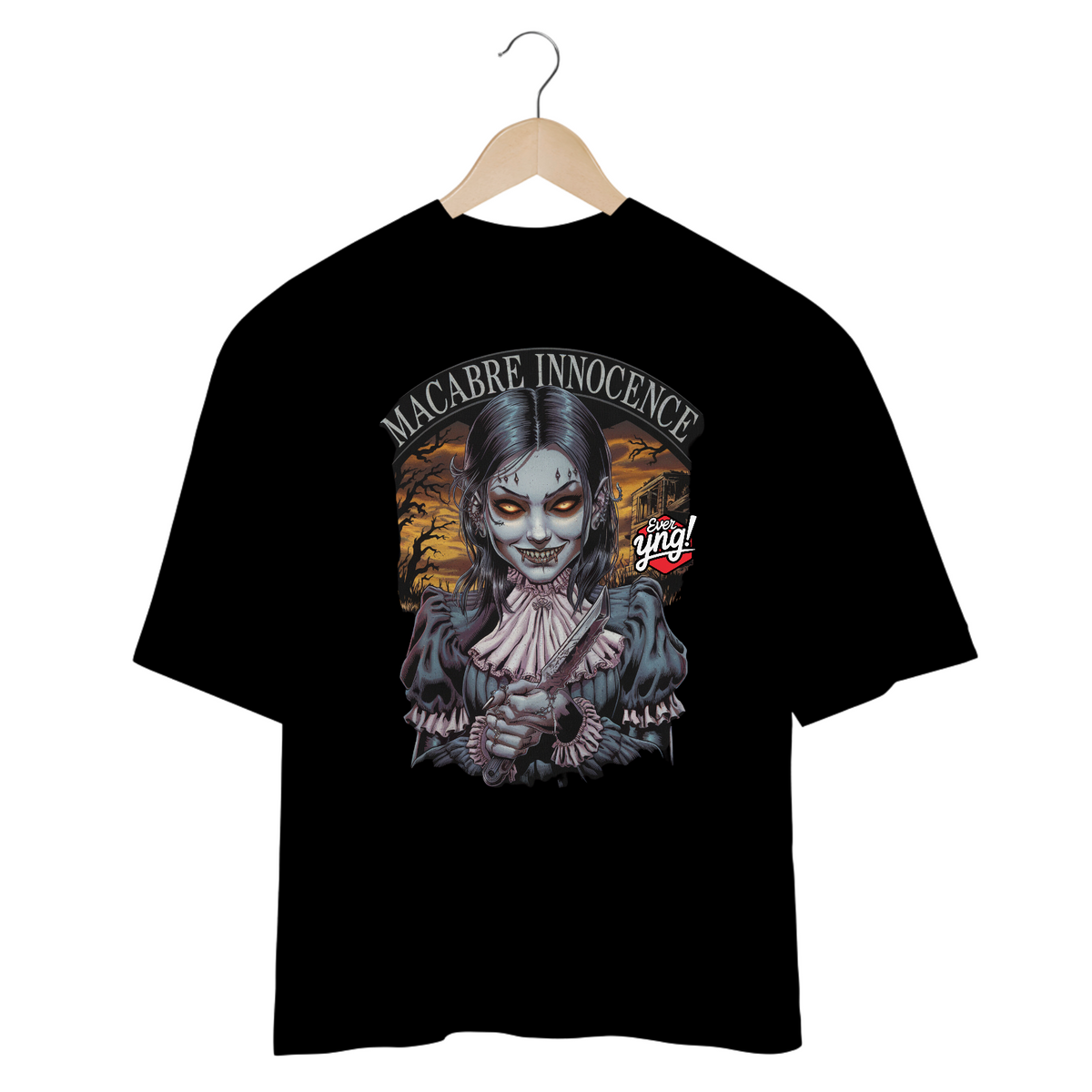 Nome do produto: Macabre Innocence - A Beleza Sombria - Camiseta Plus Size