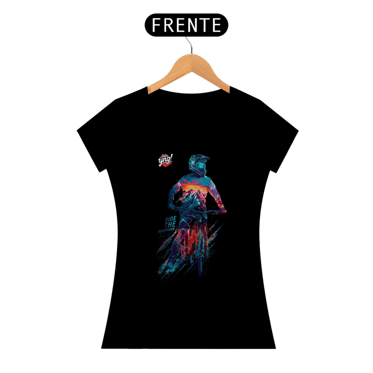 Nome do produto: Ride the Mountains - Camiseta Feminina