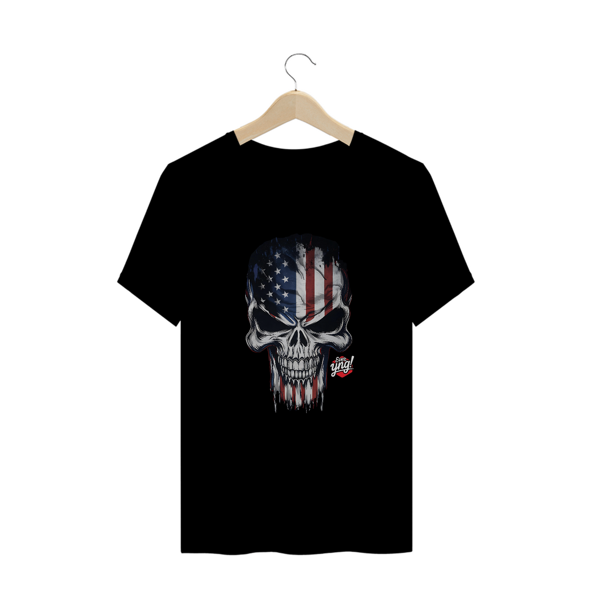 Nome do produto: Caveira Americana! Camiseta Plus Size