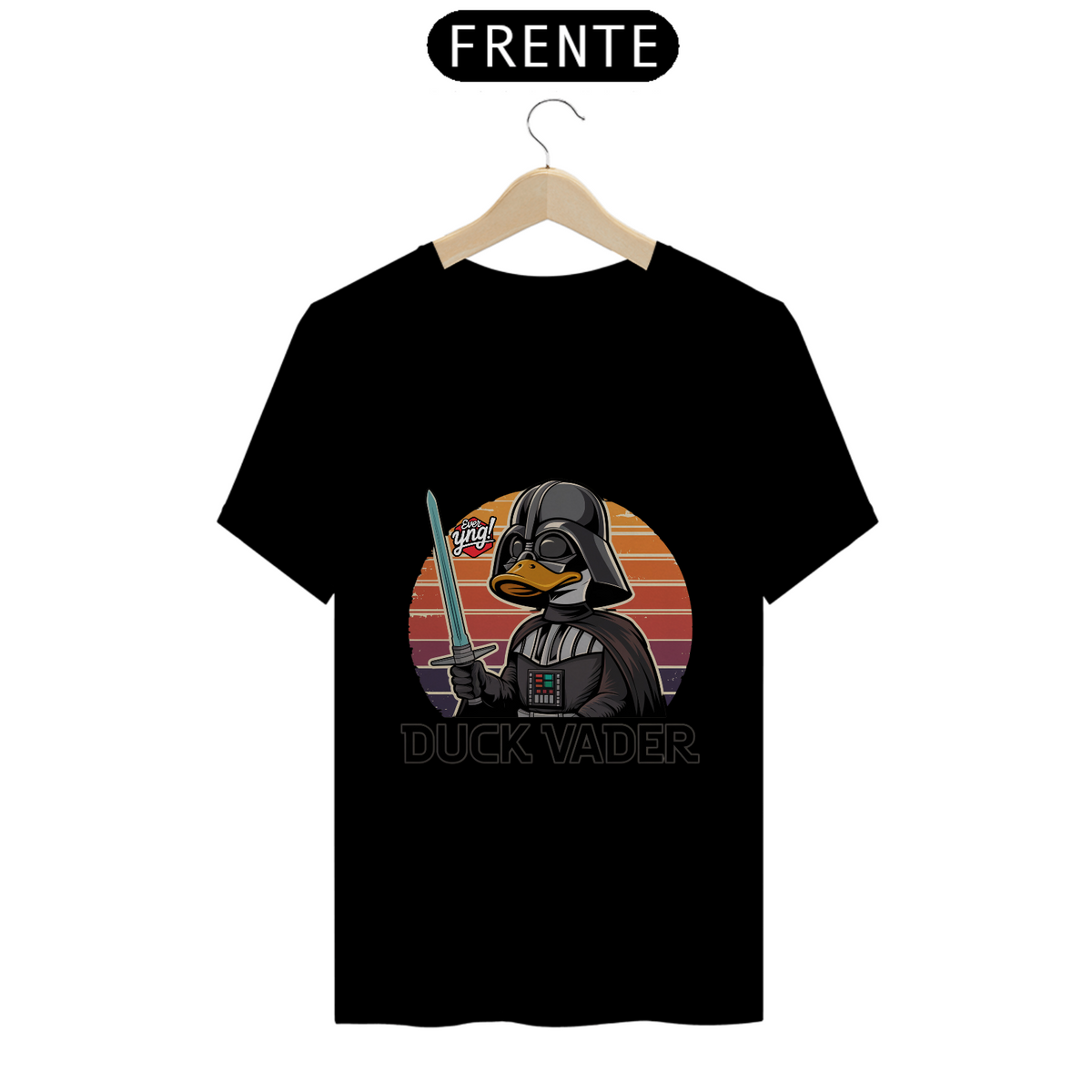 Nome do produto: DUCK VADER – O Poder da Força em Versão Pato - Camiseta Unissex