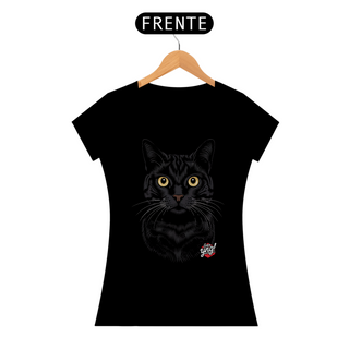 Nome do produtoOlhar Felino Intenso - Camiseta Feminina