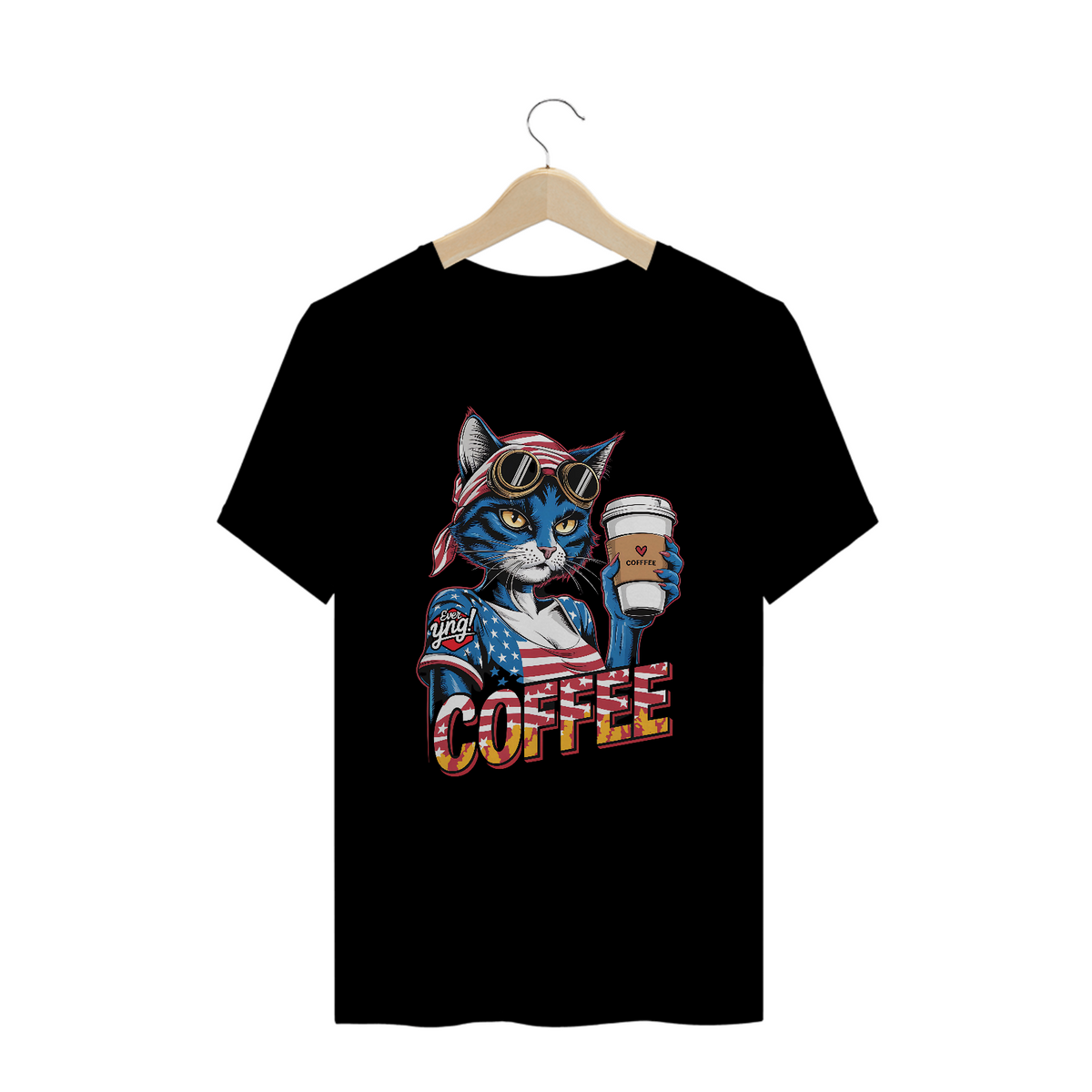 Nome do produto: Coffee Love: Espírito Americano - Camiseta Plus Size