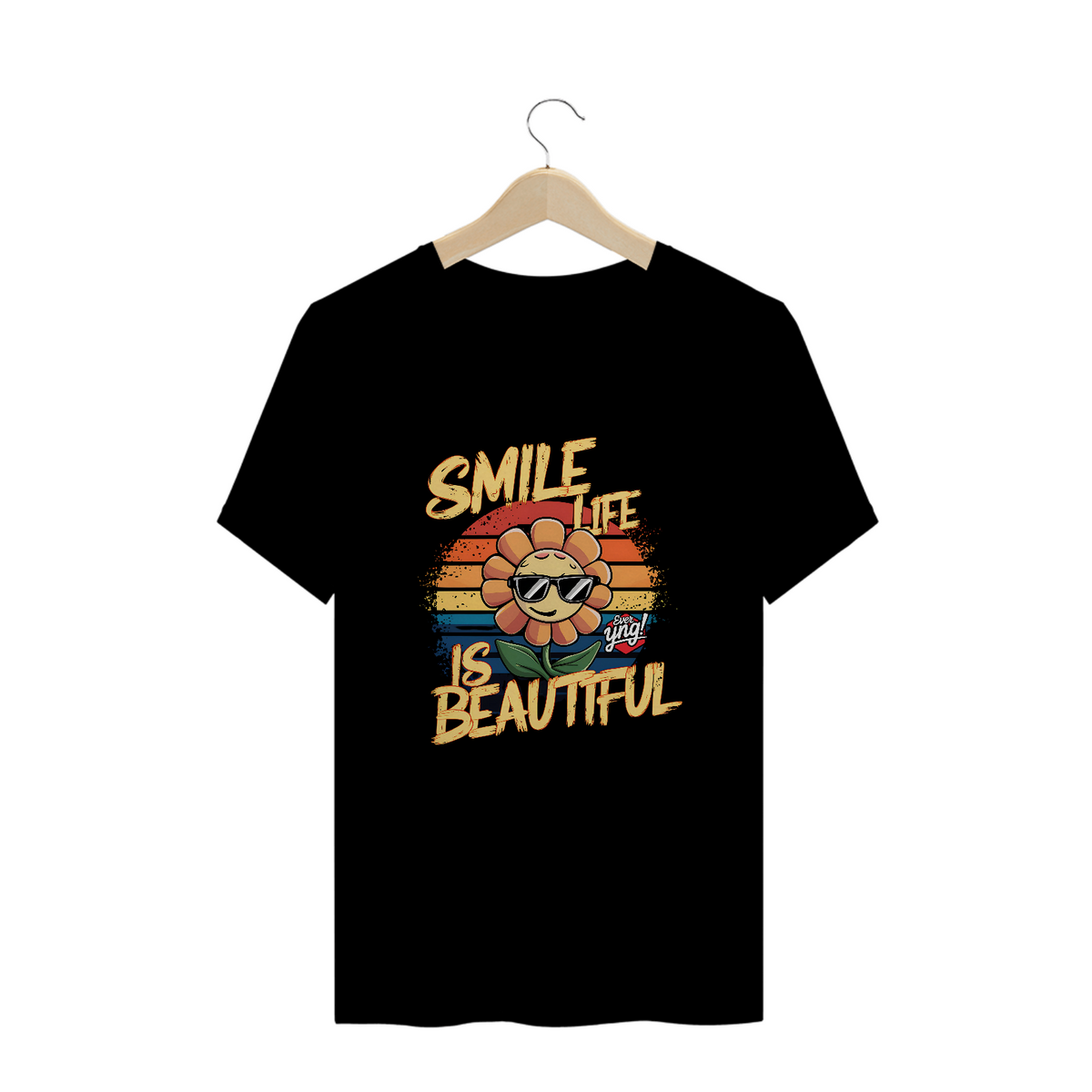 Nome do produto: Sorria para a vida - Camiseta Plus Size