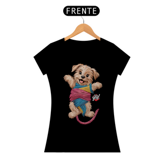 Nome do produtoCachorrinho brincalhão - Camiseta Feminina