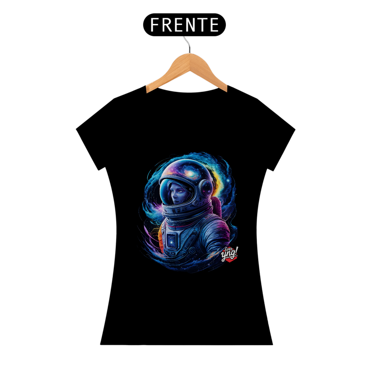 Nome do produto: Onda Galáctica - Camiseta Feminina