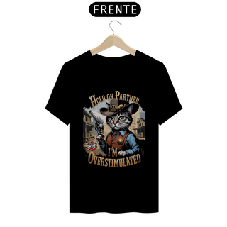 Gato Cowboy Superestimulado - Camiseta Unissex