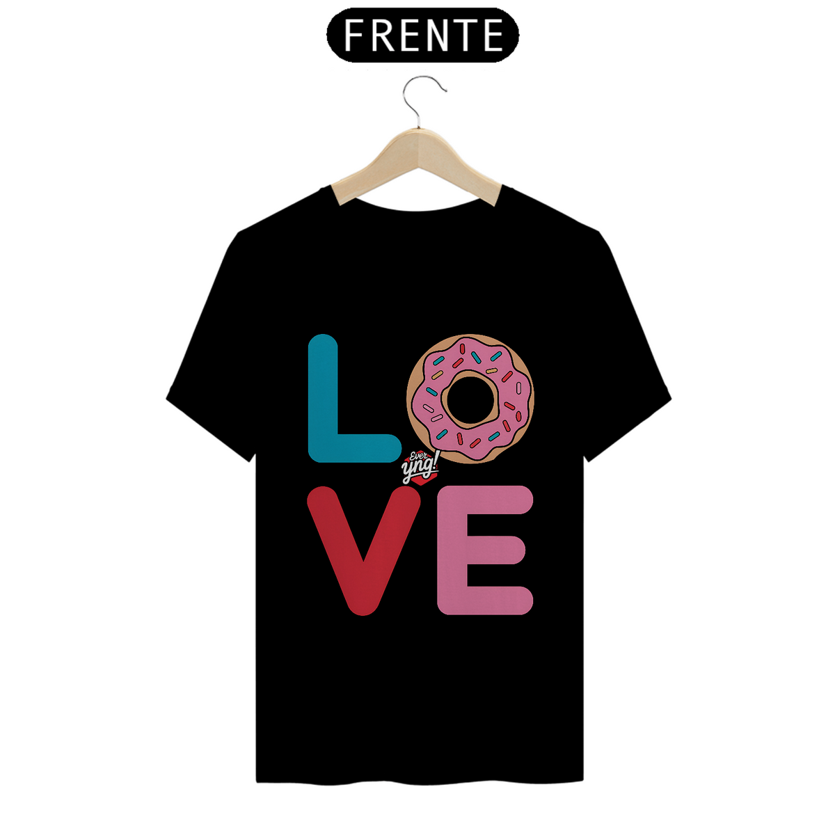 Nome do produto: Amor e Donuts - Camiseta Unissex