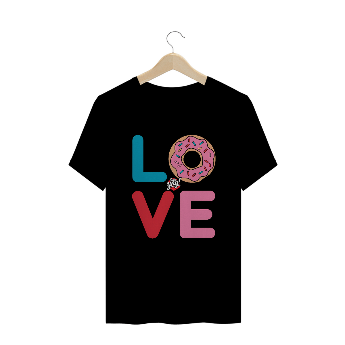 Nome do produto: Amor e Donuts - Camiseta Plus Size