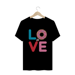 Amor e Donuts - Camiseta Plus Size