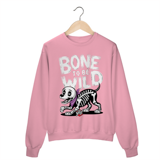 Nome do produtoBone To Be Wild – Cão Esqueleto Divertido - Moletom Fechado