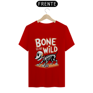 Nome do produtoBone to Be Wild 2 - Cão Esquelético Estilizado - Camiseta Unissex