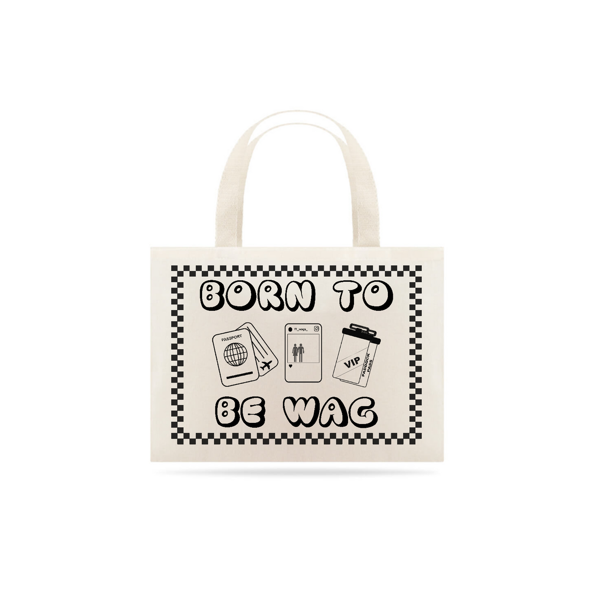 Nome do produto: Ecobag BORN TO BE WAG símbolos