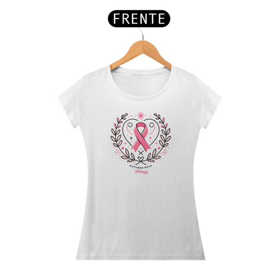 Camiseta Coração Rosa de Esperança