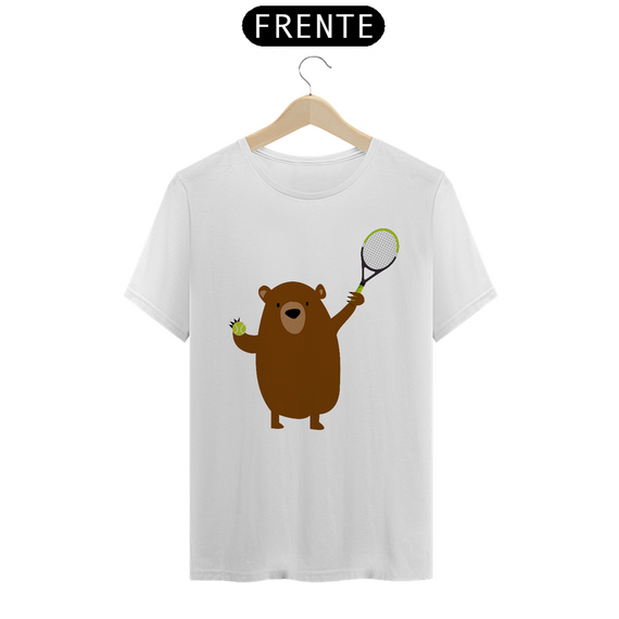 Camiseta urso tenista