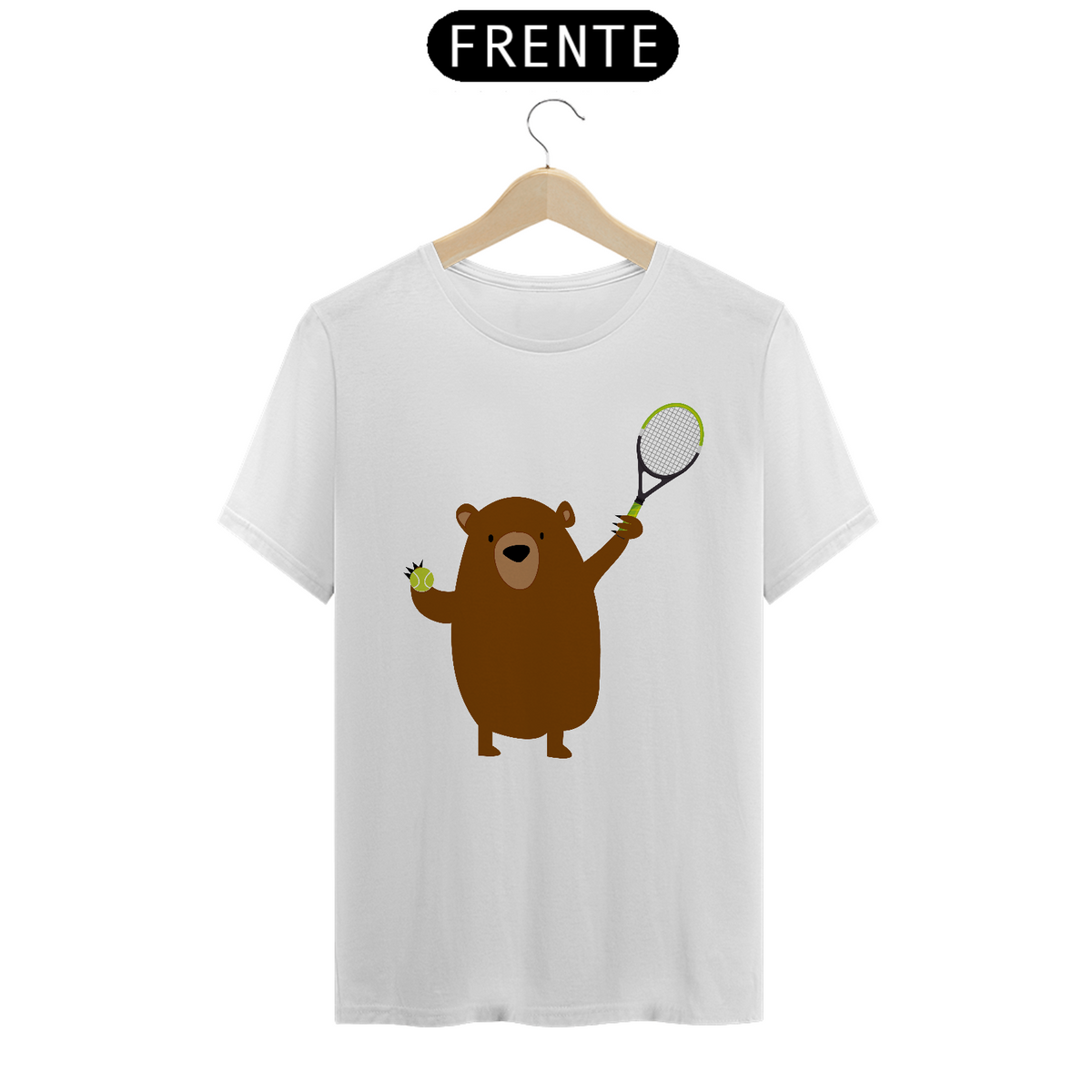 Nome do produto: Camiseta urso tenista