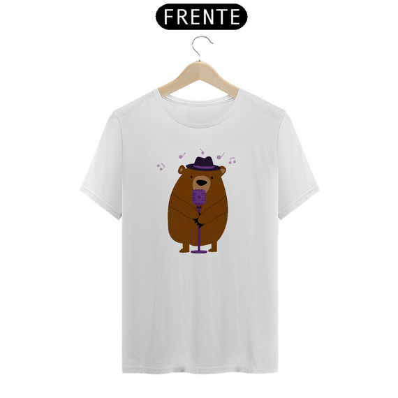 Camiseta urso cantor