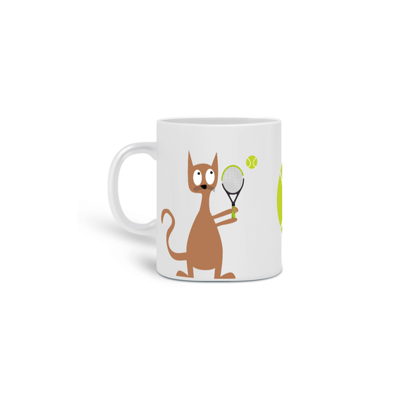 Caneca Gato e urso tenis